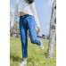 Acid Wash High Waist Tapered Jeans 